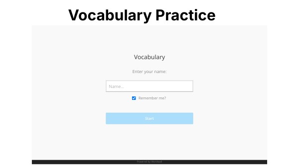 Vocabulary Practice | Genially