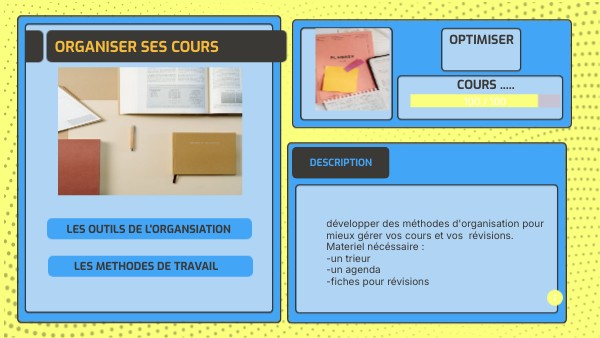 Organiser ses cours | Genially