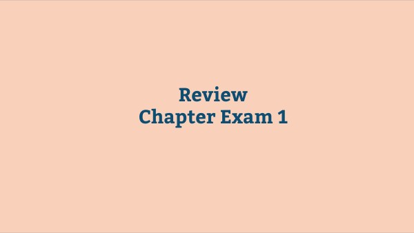 Review Chapter Exam 1 | Genially