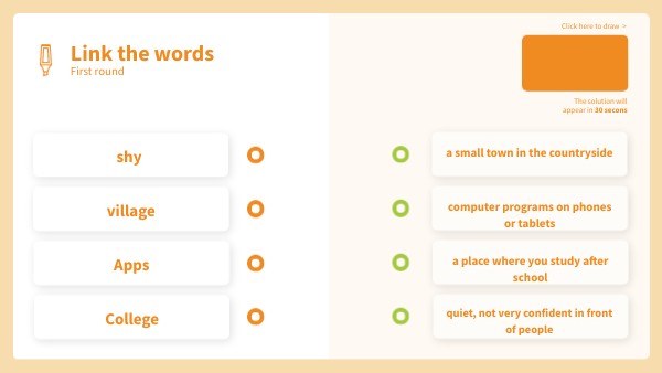 Link the words | Genially