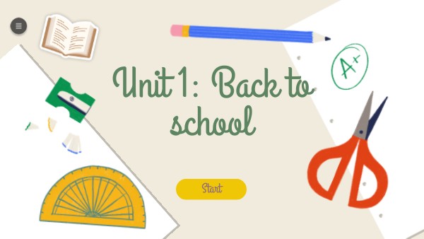 Unit 1: Back to school | Genially