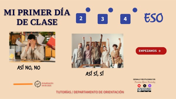 Mi primer día de clase 2º, 3º y 4º ESO | Genially