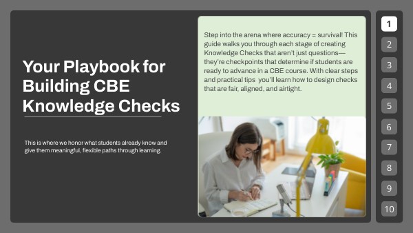 Your Playbook for Building CBE Knowledge Checks | Genially