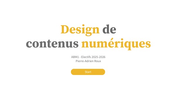 ABM1 - Design de contenus numériques 2526 | Genially