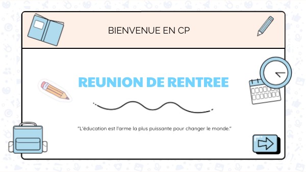 Reunion de rentre | Genially