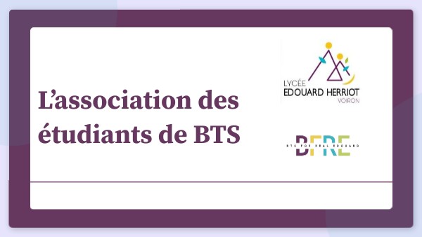 L’association des étudiants de BTS | Genially