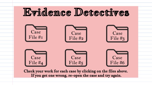 Evidence Detecives Proving What The xt Says | Genially