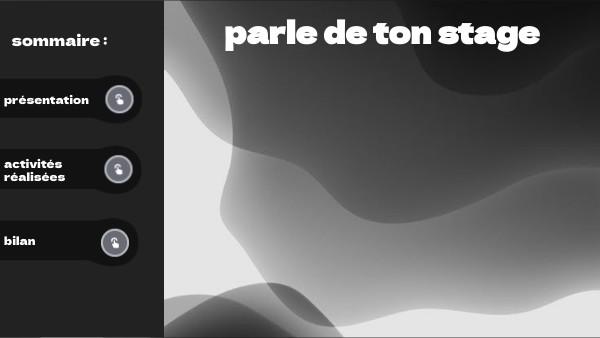 parle de ton stage | Genially