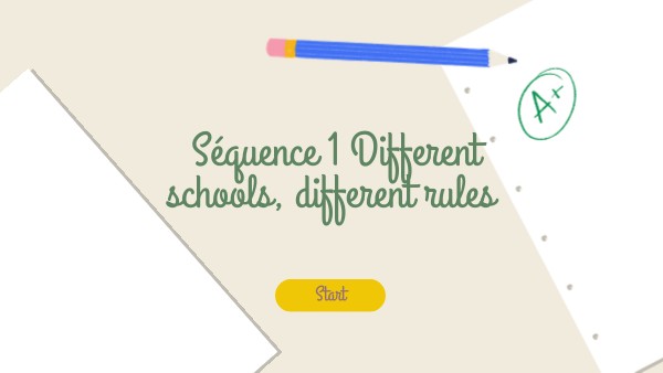 Séquence 1 Different schools, different rules | Genially