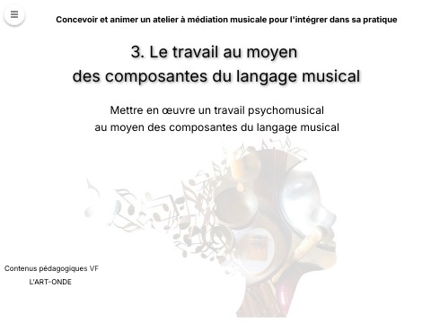3. Le travail au moyen des composantes du langage musical | Genially