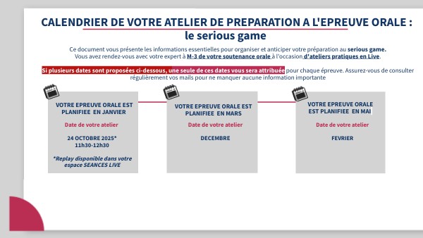 RCR - Calendrier de préparation à votre épreuve orale | Genially