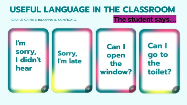 USEFUL LANGUAGE IN THE CLASSROOM | Genially
