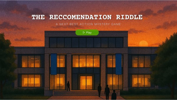 The Recommendation Riddle | Genially
