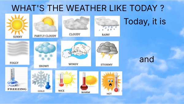 WHAT'S THE WEATHER LIKE TODAY ? | Genially