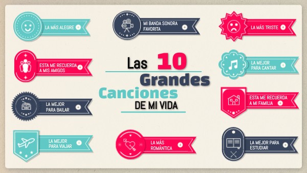 Las 10 grandes canciones de mi vida | Genially