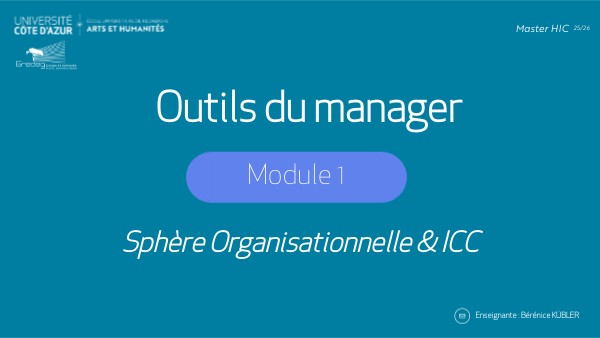 HIC 1_Outils du manager - Module 1 | Genially