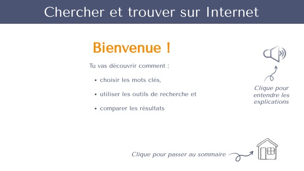 Module chercher et trouver sur internet | Genially