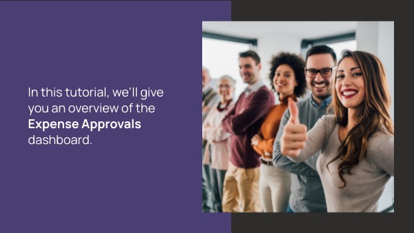 Intro: Overview of the Expense Approvals Dashboard | Genially