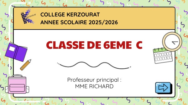 classe de 6eme C | Genially