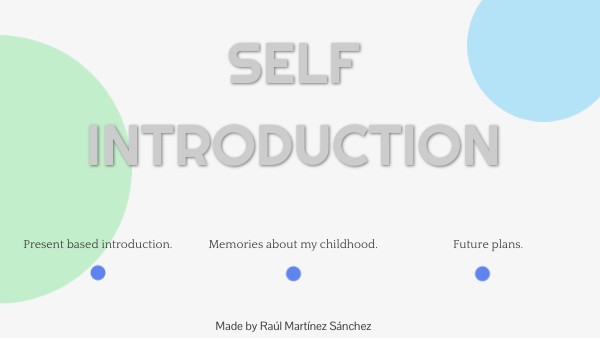 SELF INTRODUCTION | Genially