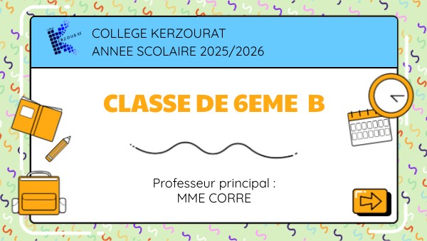 classe de 6eme b | Genially