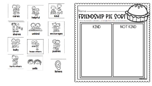 Friendship Pie Sort | Genially