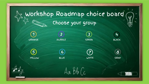Workshop Roadmap choice board | Genially