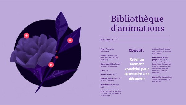 Bibliothèque d'animations | Genially