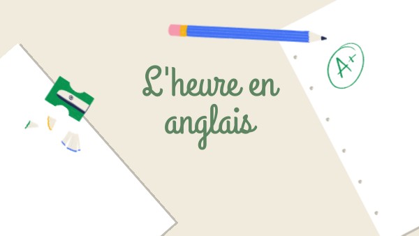 L'heure en anglais | Genially