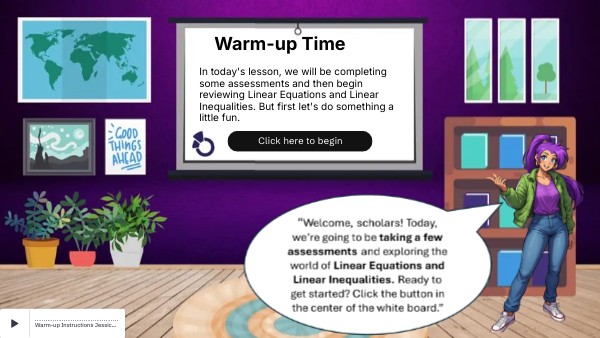Lesson Warm up: Linear Equations and Linear Inequalities | Genially