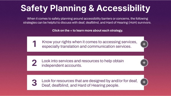 Safety Planning & Accessibility | Genially