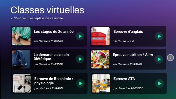 25/26 - Classes virtuelles 2e année | Genially