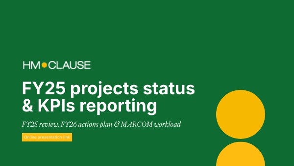 FY25 Digital Project status | Genially