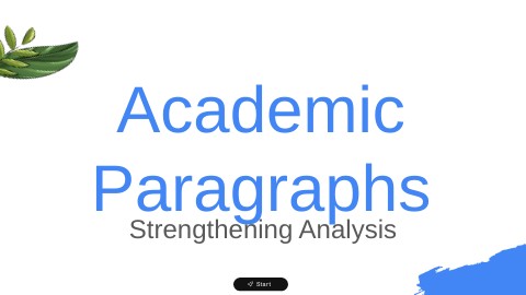 Academic Paragraphs | Genially