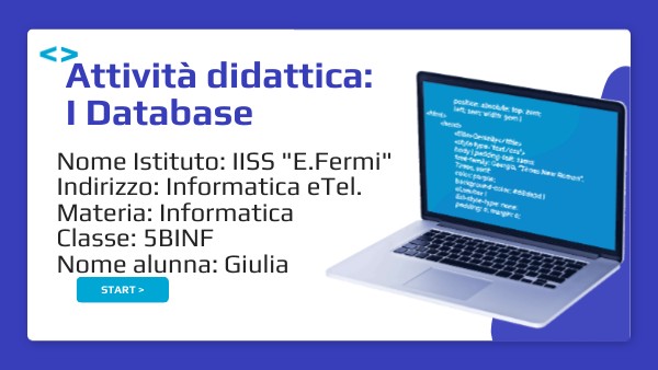 Attività didattica: I Database | Genially