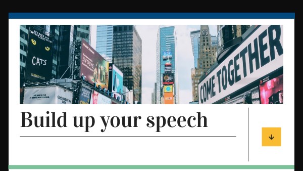 Build up your speech | Genially