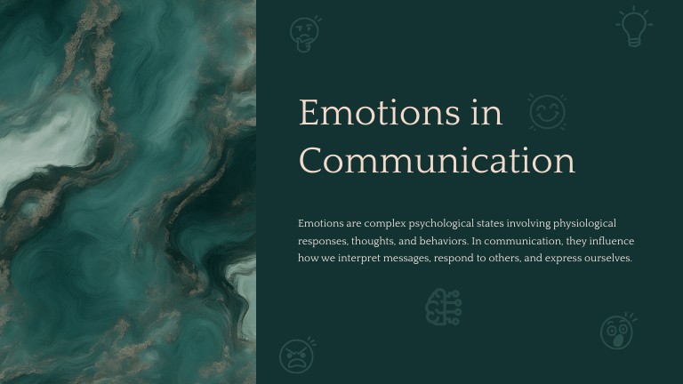 Emotions in Communication | Genially