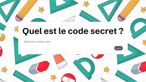 Code secret angles droits | Genially