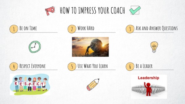 How to impress your coach | Genially