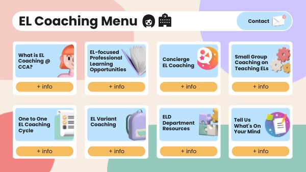 EL Coaching Menu 👩‍🏫 | Genially