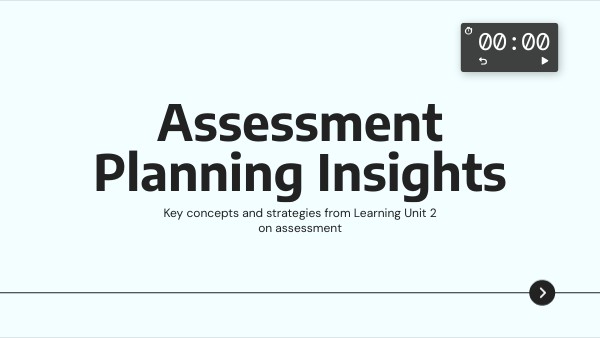 Assessment Planning Insights | Genially