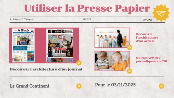 Utiliser la Presse Papier | Genially