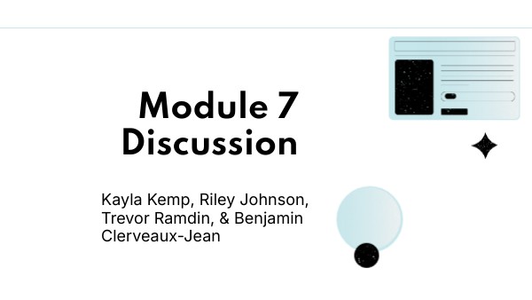 Module 7 Discussion | Genially