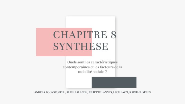 CHAPITRE 8 SYNTHESE | Genially