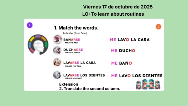 Y8 E Spanish - (T1) Week 5 Lesson 1 PART 2 | Genially