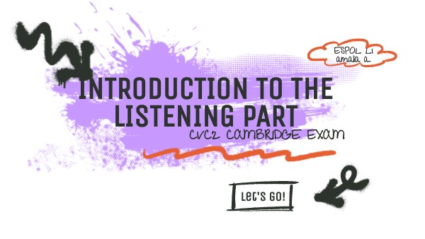 INTRODUCTION TO THE LISTENING PART | Genially