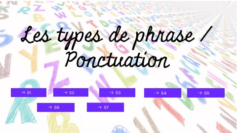 REG - Types et formes de phrases | Genially