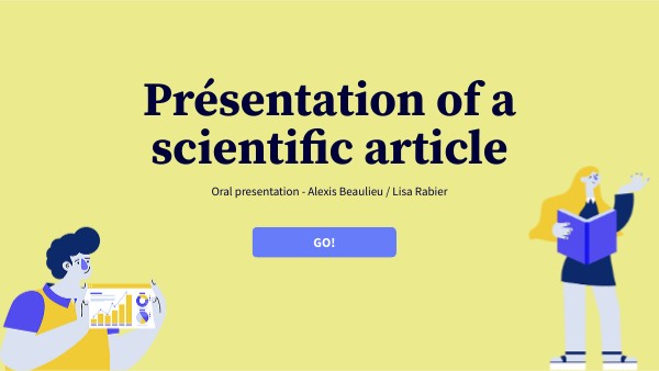 Présentation of a scientific article | Genially