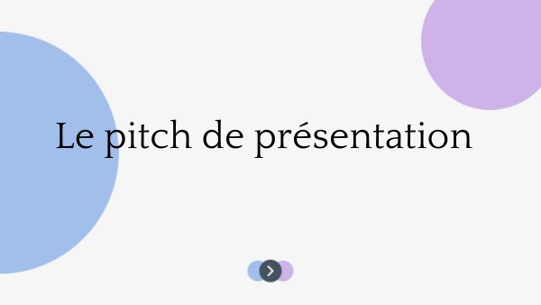 Le pitch de présentation | Genially