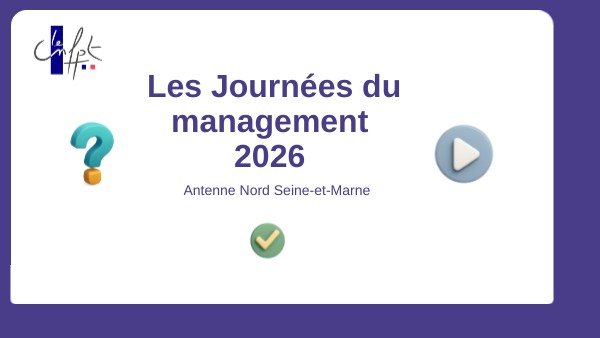 Les Journées du management 2026 | Genially